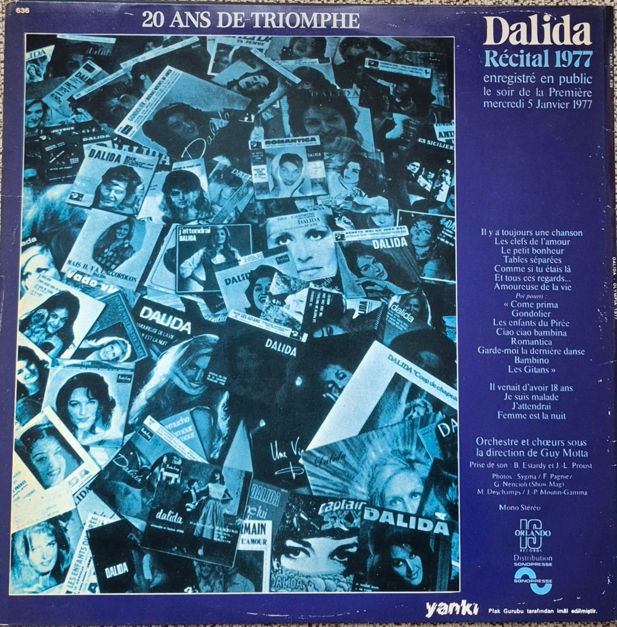 Dalida – Olympia 77 LP Plak - Görsel 2