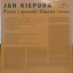 Jan Kiepura – Pieśni I Piosenki Filmowe (Songs) LP Plak - Görsel 2