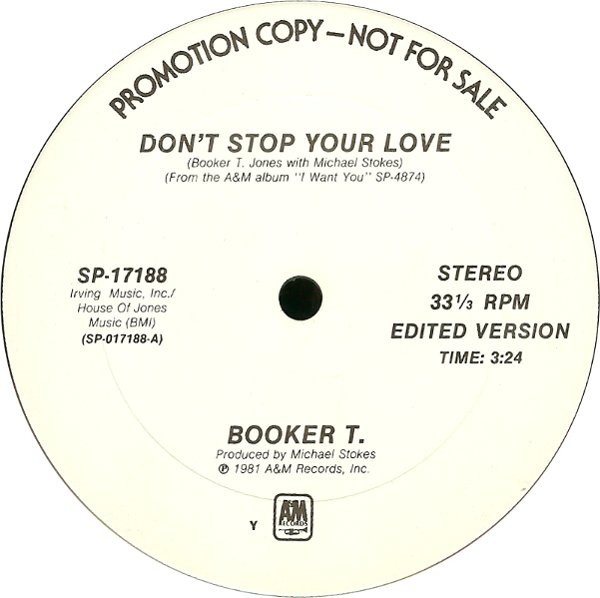 Booker T. – Don't Stop Your Love 12'' Maxi Single Plak
