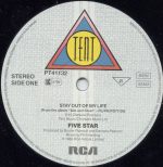 Five Star – Stay Out Of My Life 12'' Maxi Single Plak - Görsel 4