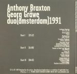 Anthony Braxton / Georg Gräwe – Duo (Amsterdam) 1991 CD - Görsel 4