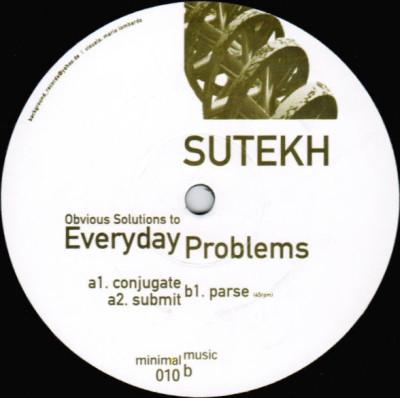 Sutekh – Obvious Solutions To Everyday Problems 12'' Maxi Single Plak (Techno)