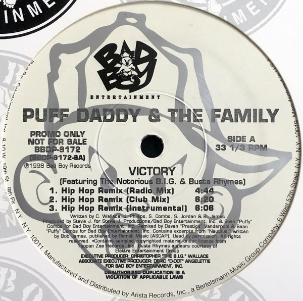 Puff Daddy & The Family – Victory 12'' Maxi Single Plak