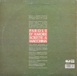 Paolo Conte – Parole D'Amore Scritte A Macchina LP Plak - Görsel 2