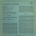 Krzysztof Penderecki – Kosmogonia / Dimensions Of Time And Silence / De Natura Sonoris II LP Plak - Görsel 2