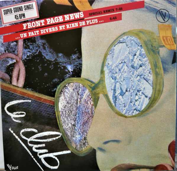 Le Club – Front Page News 12'' Maxi Single Plak