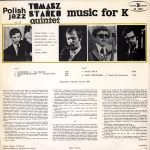 Tomasz Stańko Quintet – Music For K LP Plak (Polish Jazz) - Görsel 2