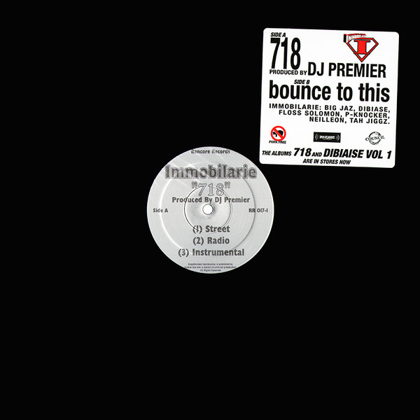 Immobilarie – 718 / Bounce To This 12'' Maxi Single Plak