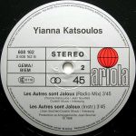 Yianna Katsoulos – Les Autres Sont Jaloux 12'' Maxi Single Plak - Görsel 4