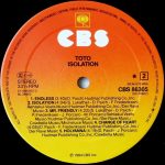 Toto – Isolation LP Plak - Görsel 4