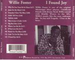 Willie Foster – I Found Joy CD - Görsel 2