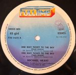 Michael Heart – One Way Ticket To The Sky 12'' Maxi Single Plak - Görsel 3