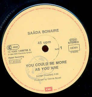R-986779-1181922518 Saâda Bonaire – You Could Be More As You Are / Invitation / Funky Way 12'' Maxi Single Plak - Görsel 1