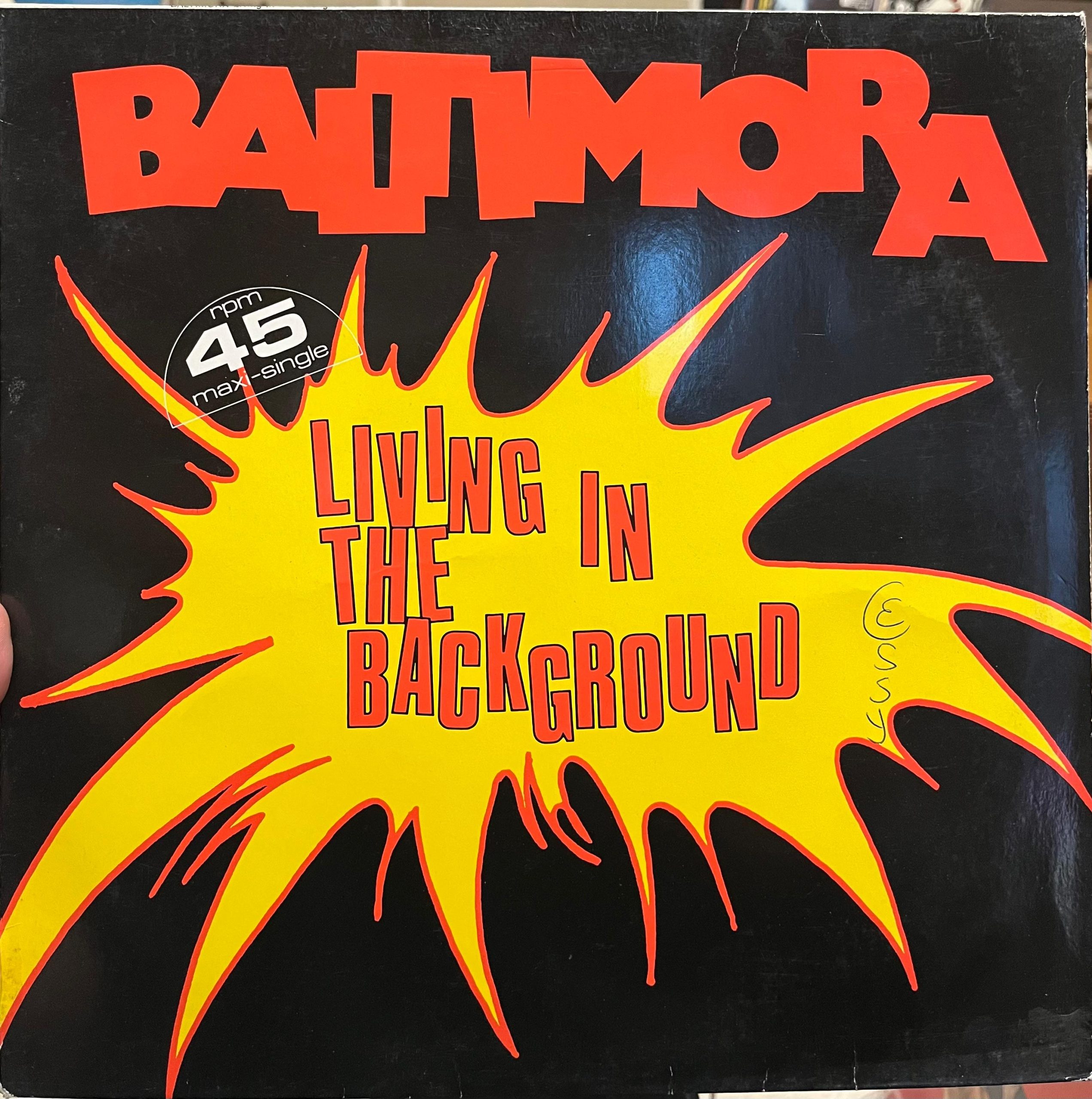 WhatsApp Image 2026-10-02 at 16.43.22 Baltimora – Living In The Background 12'' Maxi Single Plak - Görsel 1